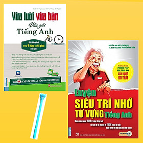 Combo Luyện Siêu Trí Nhớ Từ Vựng Tiếng Anh(Dùng Kèm App) và Vừa Lười Vừa Bận Vẫn Giỏi Tiếng Anh ( Tặng Kèm Bút)