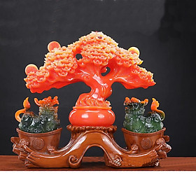 Cây kim tiền và tỳ hưu phong thủy cát khí thịnh vượng