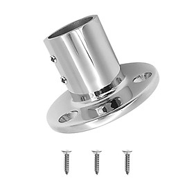 316 Stainless Steel Boat Hand Rail Fitting 25mm/ 1inch 90 Degree Round Stanchion Base