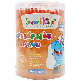 Hộp 50 Bút Sáp Màu Dino - Smart Kids CR12 - Màu Cam