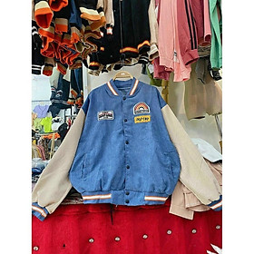 Áo Bomber/ Áo Khoác Kaki Hàng Nhung Gân Thêu Logo DeepEnd cúc bấm Nổi Bomber Unisex, Áo bomber varsity jacket Unisex Form rộng nhung tăm 2 lớp Hình thêu 100% Áo khoác nam nữ Bóng chày