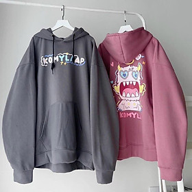 [sẵn]Áo hoodies form rộng tay dài Monster, Áo hoodie in KOMYLA unisex ( Ảnh thật shop tự chụp), Áo khoác hoodie form rộng KOMY