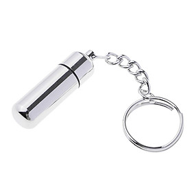 Hình ảnh sách Cigar Punch Keychain – Stainless Steel Silver - Pocket Cigar Punch Tool Double Blades - Key Ring Holder for Men - 4.4cm