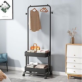 Mua Giá treo quần áo có ngăn chứa đồ 2 tầng cao cấp AIRS BLACK
