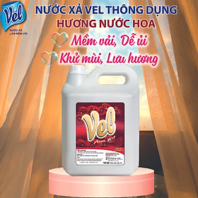 NƯỚC XẢ VẢI VEL THÔNG DỤNG CAN 5 LÍT - HƯƠNG NƯỚC HOA/ LAVENDER