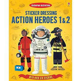 [Download Sách] Sách tiếng Anh - Usborne Sticker Action Heroes 1 & 2