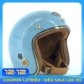 Mũ Bảo Hiểm ¾ Napoli Sh2 Ruby Thời Thượng Nhiều Màu Cá Tính Free Size (55-58cm)