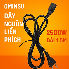 Mua Dây nguồn liền phích cao cấp chịu tải Ominsu 2500W dài 1.5m - Nguồn nồi cơm điện  máy tính  điện gia dụng ...Hàng chính hãng