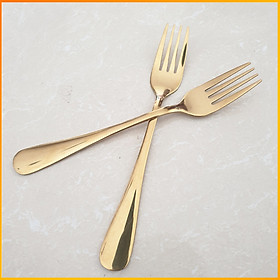 Mua Thìa INOX MẠ VÀNG - Dĩa INOX MẠ VÀNG - Thìa dĩa INOX mạ vàng sang trọng - Chất liệu INOX SUS 304 an toàn  chống gỉ  chống ăn mòn - Mạ vàng hiện đại  sang trọng - GIAO MÀU NGẪU NHIÊN
