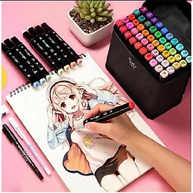 Bút màu vẽ Marker Touch 2 đầu kèm đế - túi vải chuyên nghiệp Bộ màu đa dạng màu sắc