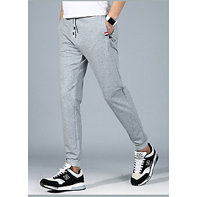 Quần jogger nam lưng thun dây rút có Khóa Túi