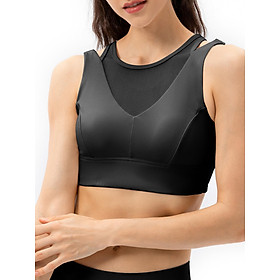 Women Yoga Bra Mesh Hollow out Wirefree Workout Jogging Casual Vest