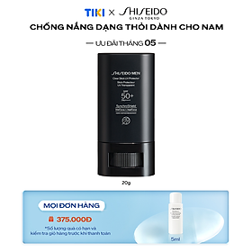 Chống nắng dạng thỏi Shiseido Men Clear Stick UV Protector 20g