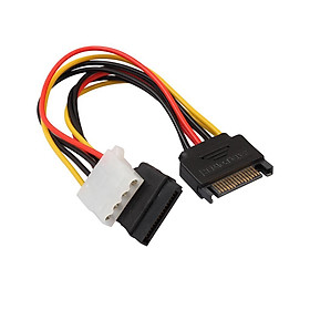 15-Pin Serial SATA Male to 15-pin /LP4 Female Power Cable For IDE Hard Drive