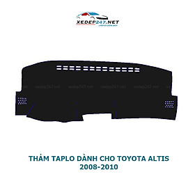 Thảm Taplo dành cho xe Toyota Altis 2001 đến 2010 chất liệu Nhung, da Carbon, da vân gỗ