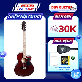 Hình ảnh Đàn guitar acoustic DT70 có ty màu nâu đất Chất âm thanh vang tốt Dáng D có khuyết Action thấp Dành cho bạn mới tập đàn guitar