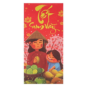 Xấp Bao Lì Xì Cao Cấp   - Chúc Mừng Năm Mới Tết Sum Vầy