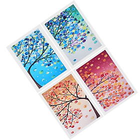 4 Panel Canvas Oil Painting Wall Art Picture