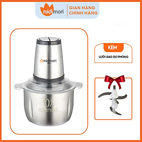 Hình ảnh Máy Xay Thịt Cối Inox 3 Lít Midimori MDMR- 800 (800W) - Tặng Kèm 1 Bộ Lưỡi Dao (4 Lưỡi) Dự Phòng - Hàng Chính Hãng