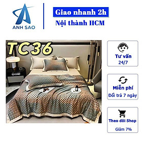 Bộ chăn ga gối tencel lụa A dùng được cho nệm 1m6x2m / 1m8x2m