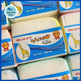 Khăn sữa sơ sinh 5 Lớp Sợi Mềm Kachoo Baby - 1 Túi 10 cái khăn xô 5 lớp kích thước 26x31cm