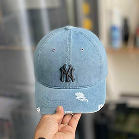 Nón kết, mũ lưỡi trai NY phối vải jeans form đẹp thời trang đường phố