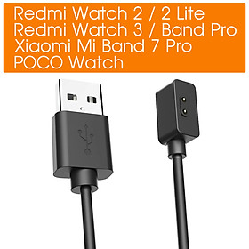 Dây Cáp Sạc Từ Tính Cho Xiaomi Redmi Watch 2 / Redmi Watch 2 Lite / Redmi Watch 3 / Redmi Band Pro / Xiaomi Mi Band 7 Pro / Poco Watch - Hàng nhập khẩu