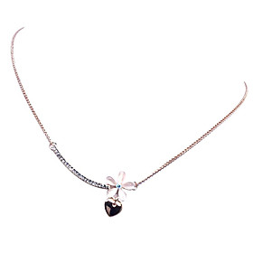Women Crystal Jewelry Rhinestone Pendant Necklace Rhinestone Necklace Gift