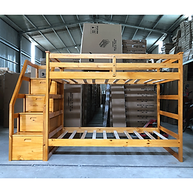 Mua  Miễn phí vận chuyển  lắp đặt  Giường tầng xuất khẩu Newport 1m/1m thang hộp di động-IBIE
