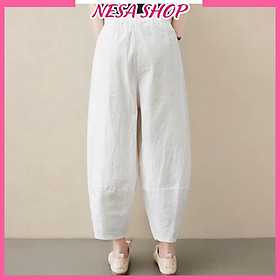 Quần nữ ống rộng lưng chun NeSa Shop, quần kiểu nữ form rộng bigsize chất liệu cao cấp mềm nhẹ mát QNH.65
