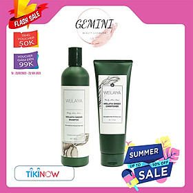 Bộ gội xả Weilaiya tem trắng tinh chất gừng giúp ngăn ngừa rụng và kích mọc tóc 650ml