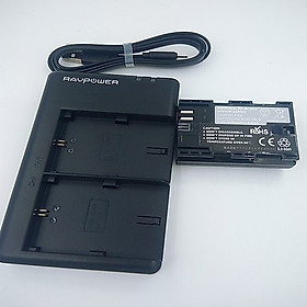 Mua BỘ 2 PIN VÀ 1 ĐỐC SẠC ĐÔI RAVPOWER CHO PIN CANON LP-E6 - HÀNG CHÍNH HÃNG