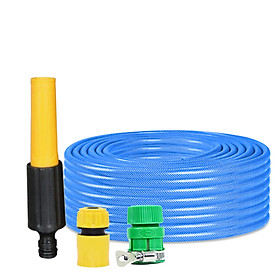 Bộ dây vòi xịt nước rửa xe, tưới cây đa năng, tăng áp 3 lần, loại 15m 206236 đầu đồng, cút, nối PE