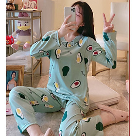 Bộ đồ bầu, sau sinh cho con bú_Cổ tim bơ xanh