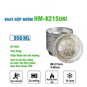 Mua Set 20 khay nhôm tròn lót nồi chiên không dầu  lò nướng HM- K215 cho nồi chiên từ 5-8 lít