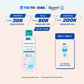 Nước tẩy trang sạch sâu cho da mụn, nhạy cảm Hada Labo Micellar Water Acne Care 240ml