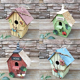 4pc Bird Nest Decorative Bird Houses Outdoor Hanging Villa Garden Decoration