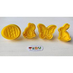 Bộ khuôn ấn TRỨNG VỊT BƯỚM THỎ chơi bột nặn đất nặn an toàn TEDU