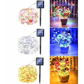 Mua ĐÈN TRANG TRÍ SÂN VƯỜN NĂNG LƯỢNG MẶT TRỜI DÀI 20M CHỐNG NƯỚC LOẠI TỐT