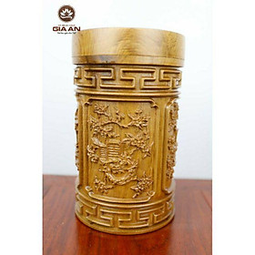 Hộp đựng chè tứ quý gỗ bách xanh thơm nức
