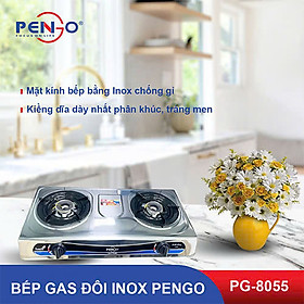 Mua BẾP GAS ĐÔI INOX PENGO PG-8055(Hàng chính hãng)