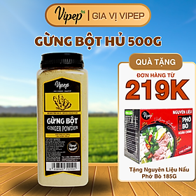 Gừng Bột Tự Nhiên Vipep Hũ Nhựa 500g Vipep