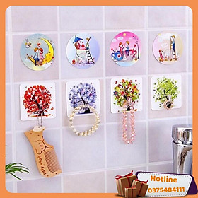 Mua Bộ 4 Móc Treo Đồ 3D Dính Tường Chịu Lực - Mẫu Ngẫu Nhiên - Hàng Loại 1