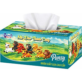 COMBO 5 HỘP KHĂN RÚT PANSY TẾT "MÃ ĐÁO THÀNH CÔNG" CAO CẤP