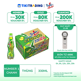 Thùng 24 chai Nước tăng lực Number 1 hương chanh chai PET 330 ml