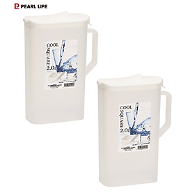 Bình đựng nước nắp bật Pearl Metal Cool Square 2 lít - Made in Japan