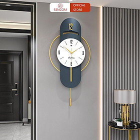 Mua Đồng hồ treo tường phòng khách độc đáo SENCOM  đồng hồ trang trí decor phong cách Bắc Âu - JT2145-42