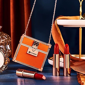 Mua Set 3 cây son  môi  hộp cam sang trọng  3 màu không phai màu   chống thấm nước   không chì an toàn   làm mềm môi có thể làm quà tặng