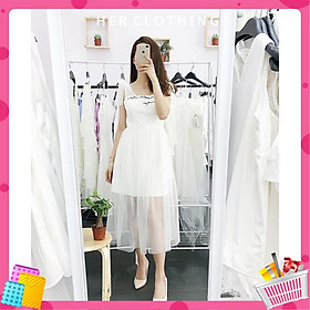 Đầm nữ dự tiệc đi đám cưới dạo phối voan lưới thời thượng Vanessa Dress