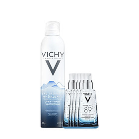 Bộ xịt khoáng dưỡng da Vichy Mineralizing Thermal Water 300ML + Tặng dưỡng chất giàu khoáng chất Mineral 89